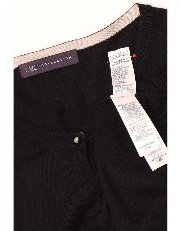 Marks & Spencer Pull Cardigan Femme UK 14 Medium Noir Viscose