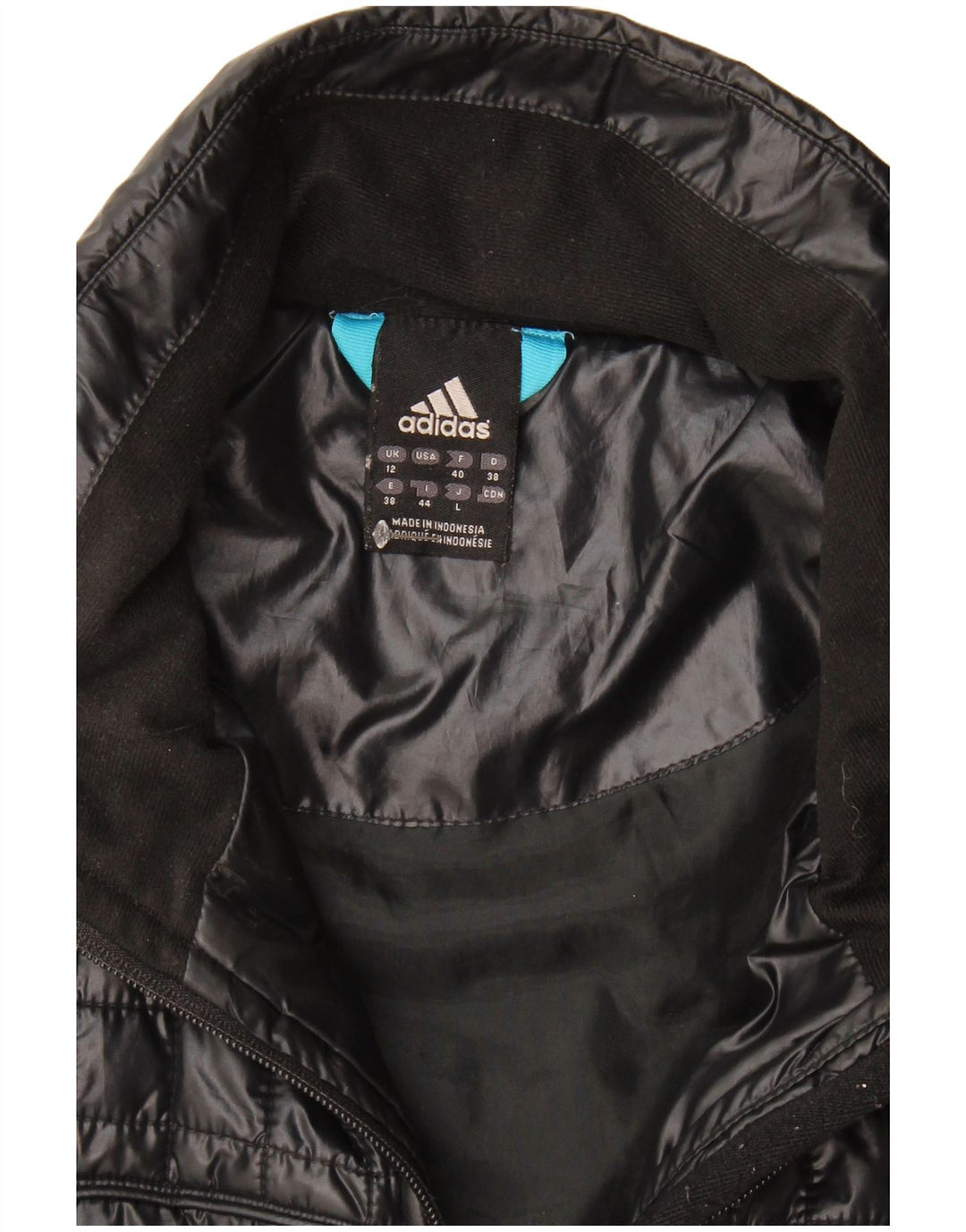 Adidas Veste rembourrée pour femme UK 12 Medium Noir Polyester