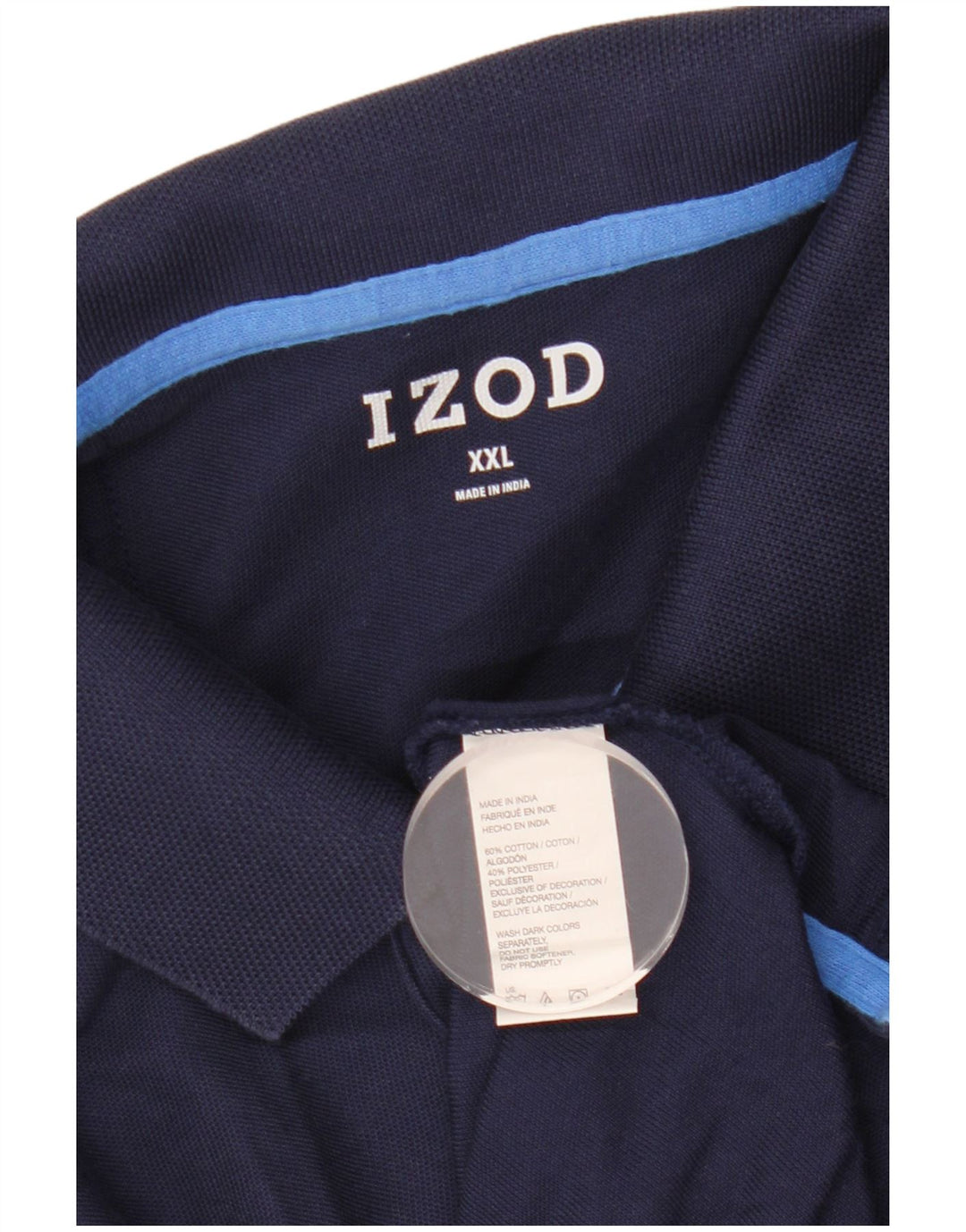 IZOD Polo Homme 2XL Bleu Marine Coton