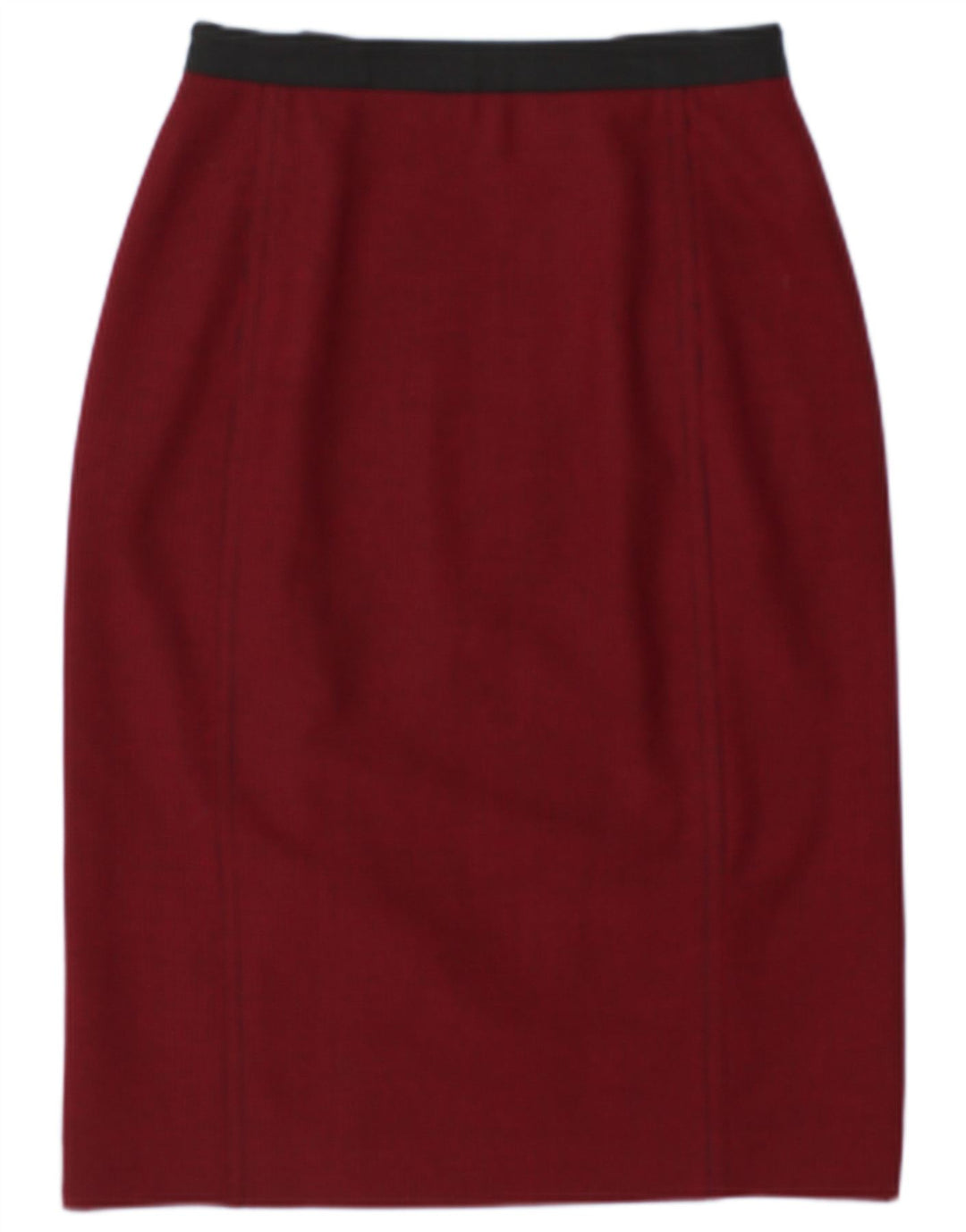 Jaeger Jupe crayon femme UK 8 Small W27 Bordeaux Pied-de-poule Polyester
