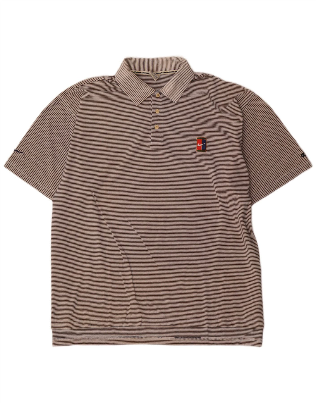 Nike Polo Homme 2XL Gris Rayé Coton