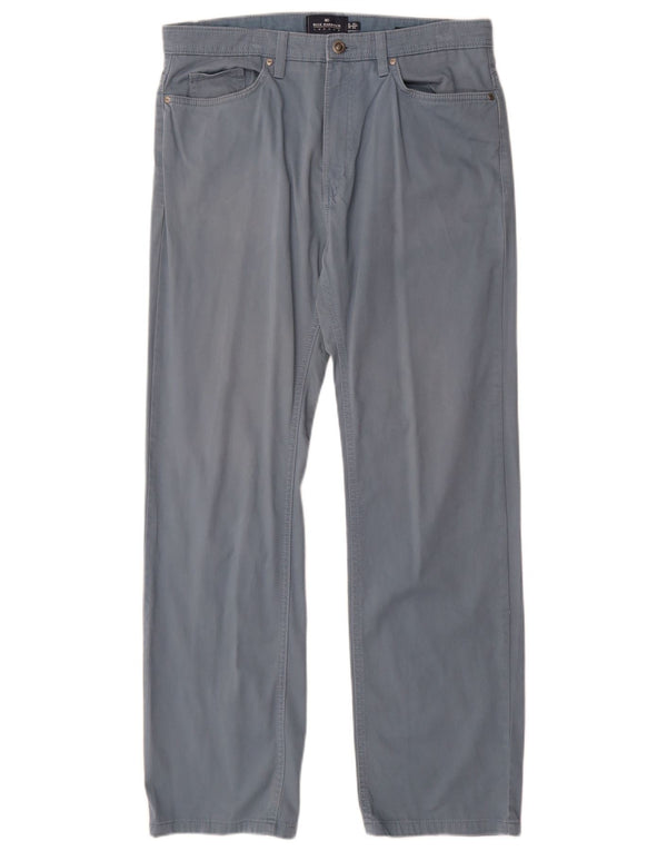 Marks & Spencer Mens Blue Harbour Straight Casual Trousers W32 L31 Blue
