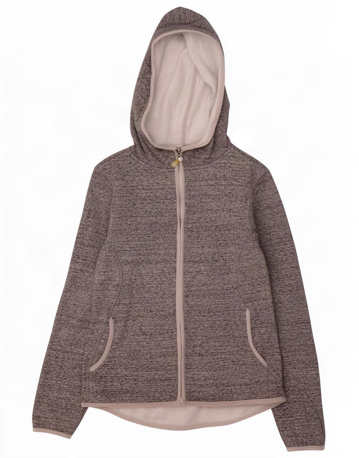 Marks & Spencer Pull à capuche zippé pour femme UK 10 Petit gris moucheté