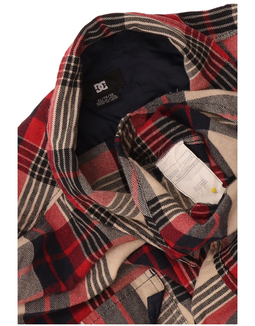 DC Chemise Flanelle Homme XL Coton à Carreaux Multicolore