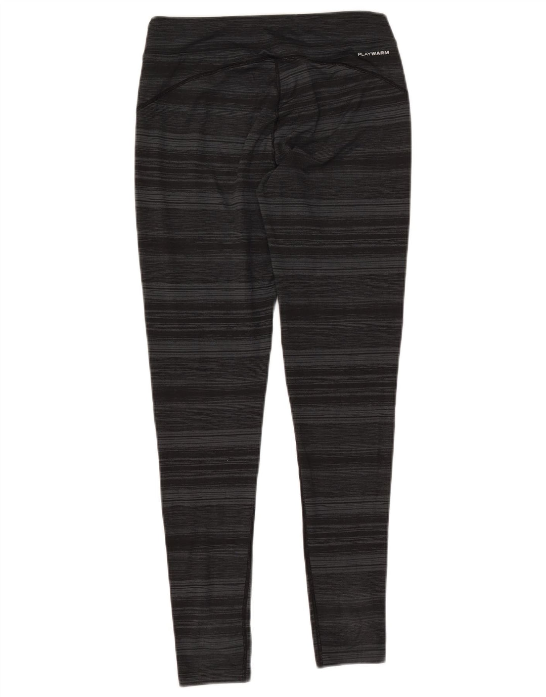 REEBOK Leggings Femme UK 10 Petit Gris Rayures Polyester