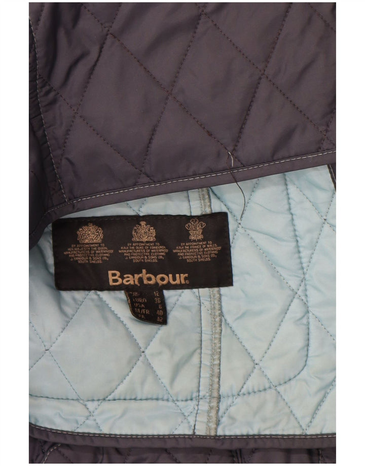 Barbour Veste matelassée pour femme UK 12 Medium Bleu Marine Polyamide
