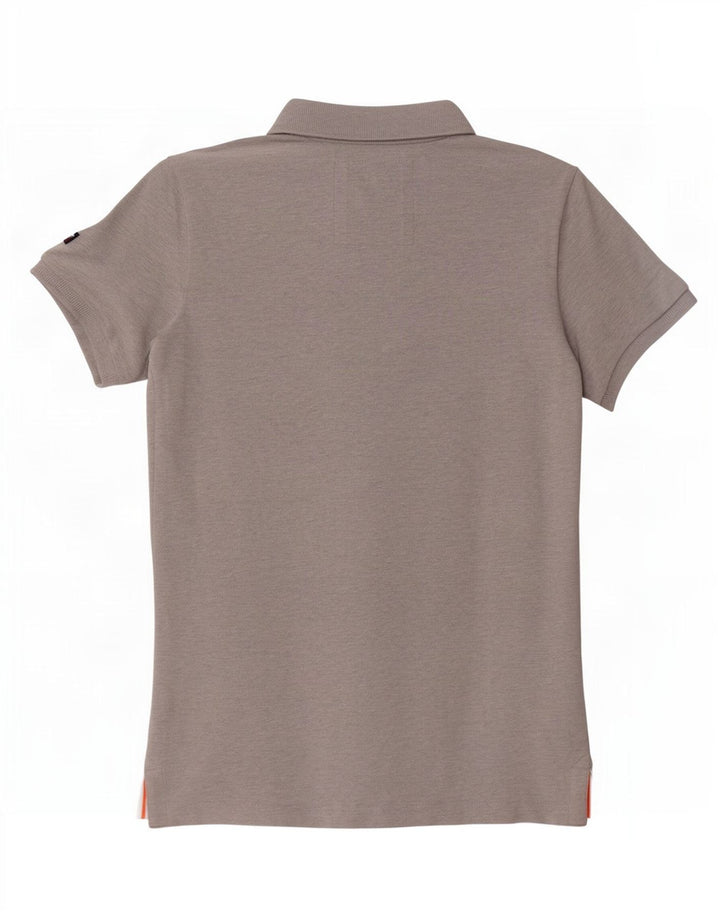 Superdry Polo Coupe Classique Homme Gris Moyen Coton