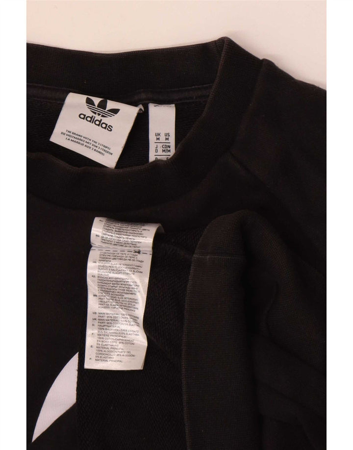 Adidas Sweat-shirt graphique pour homme en coton noir moyen