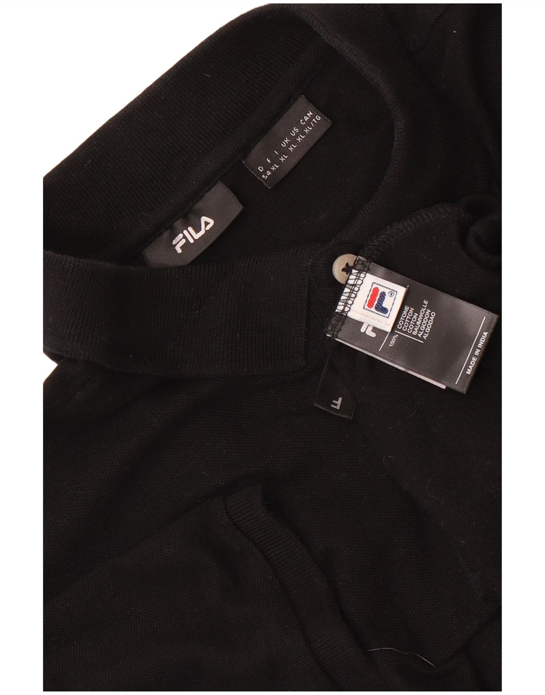 Fila Polo Homme XL Noir Coton