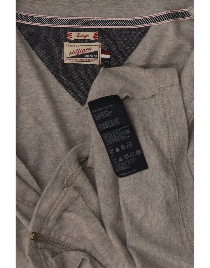Tommy Hilfiger Veste de survêtement pour homme en coton gris Taille L