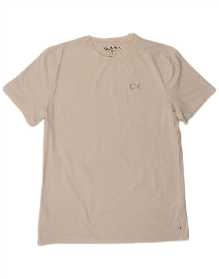 Calvin Klein T-Shirt Homme Blanc Moyen Polyester