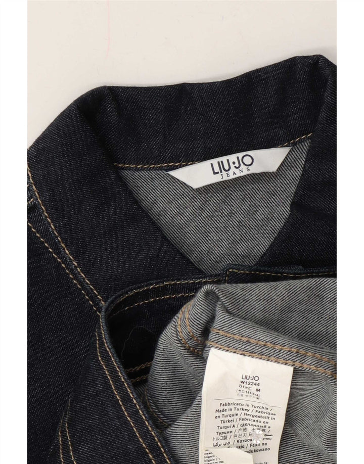 Liu Jo Veste en jean pour femme UK 12 Bleu marine moyen Coton