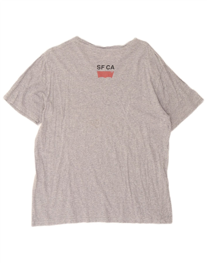 Levi's T-Shirt Graphique Homme Gris Large Coton