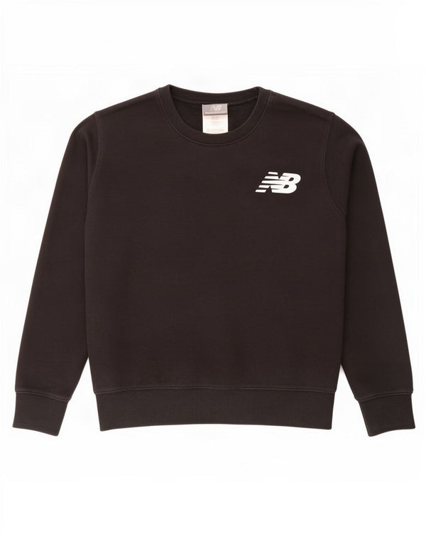 New Balance Sweat-shirt surdimensionné pour femme UK 10 Petit coton noir