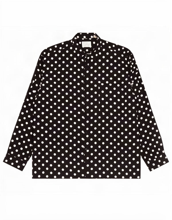 Chemise homme vintage XL Viscose à pois noirs