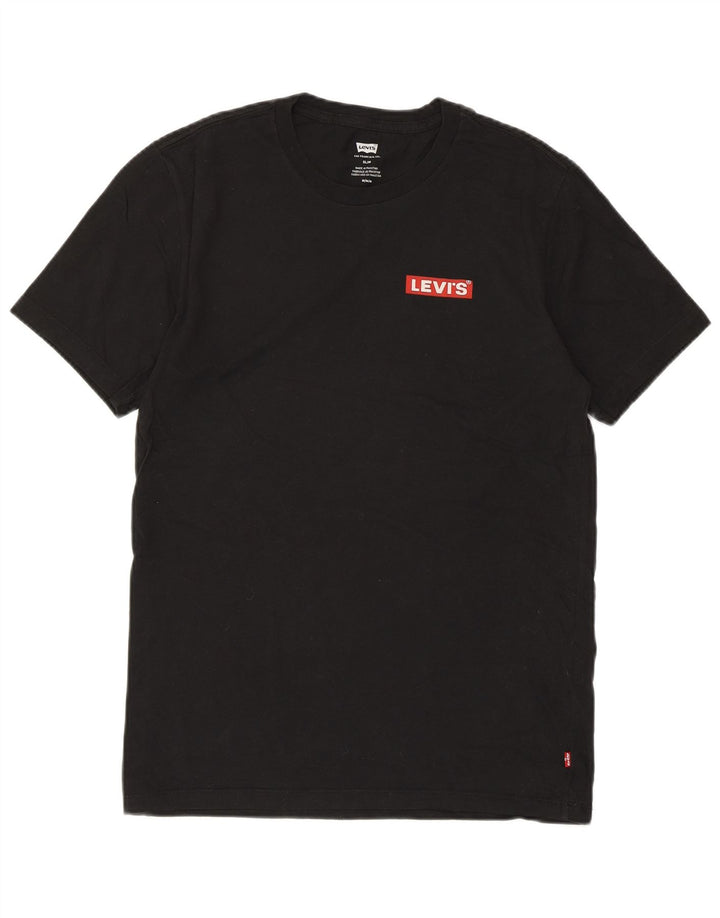 LEVI'S T-Shirt Slim Fit Homme Noir Moyen Coton