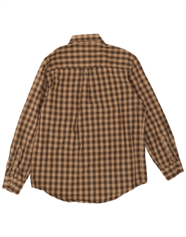Timberland Chemise en flanelle pour homme en coton à petits carreaux marron
