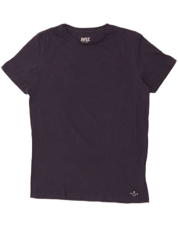 RIFLE Mens T-Shirt Top XL Navy Blue Cotton Vintage Rifle and Second-Hand Rifle from Messina Hembry 