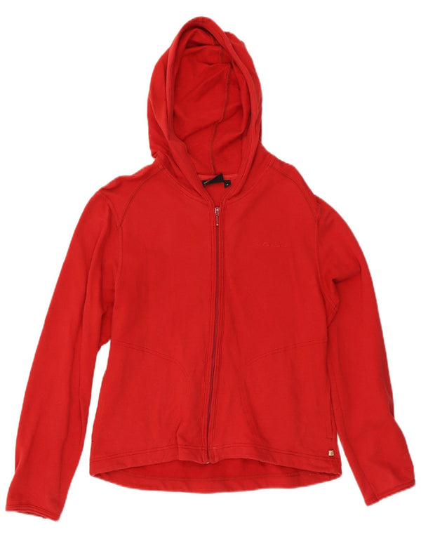 Lotto Pull à capuche zippé pour femme UK 10 Petit coton rouge