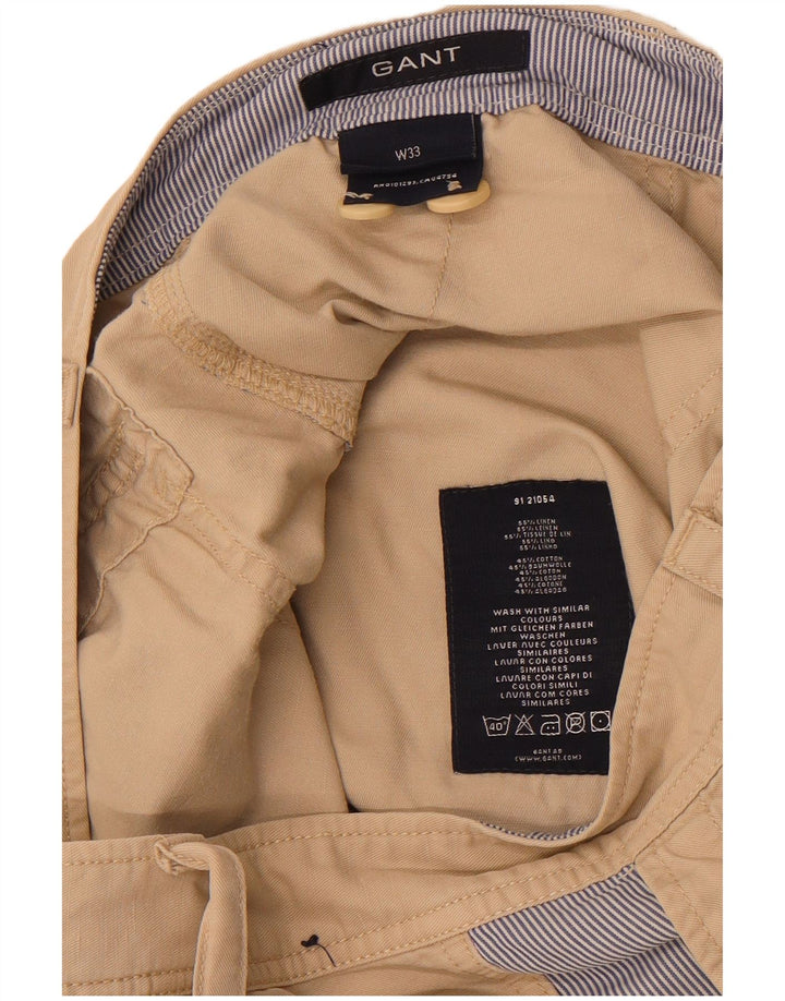 Gant Short Cargo W33 Homme Beige Moyen Colorblock Lin