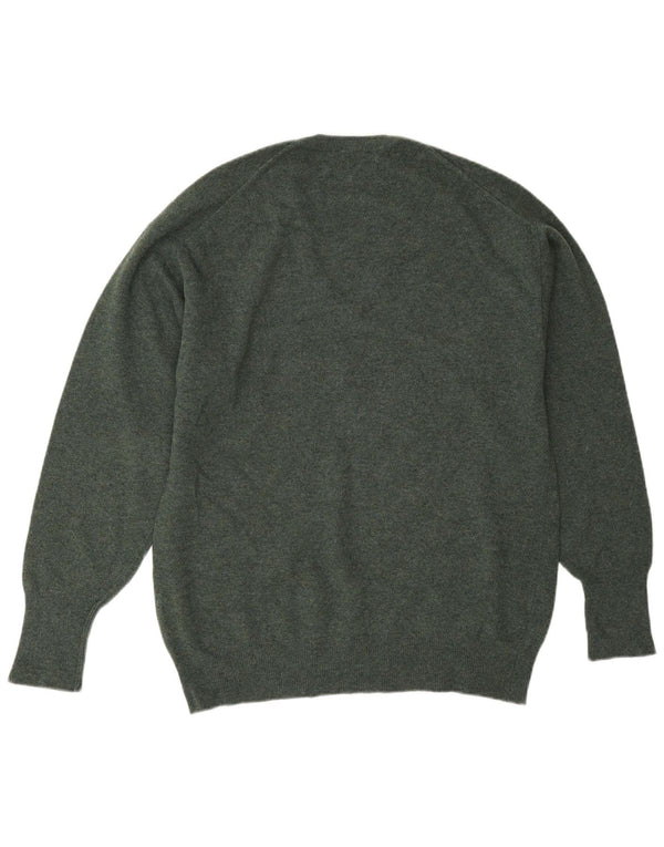 William Lockie Pull col V pour homme UK 42 Large Vert Moucheté