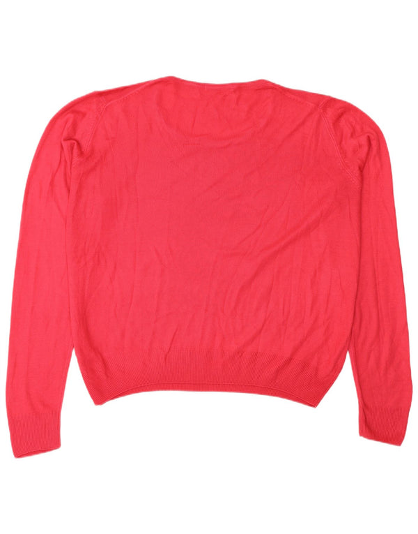 Marks & Spencer Pull surdimensionné à col bateau pour femme UK 14 Large Rose