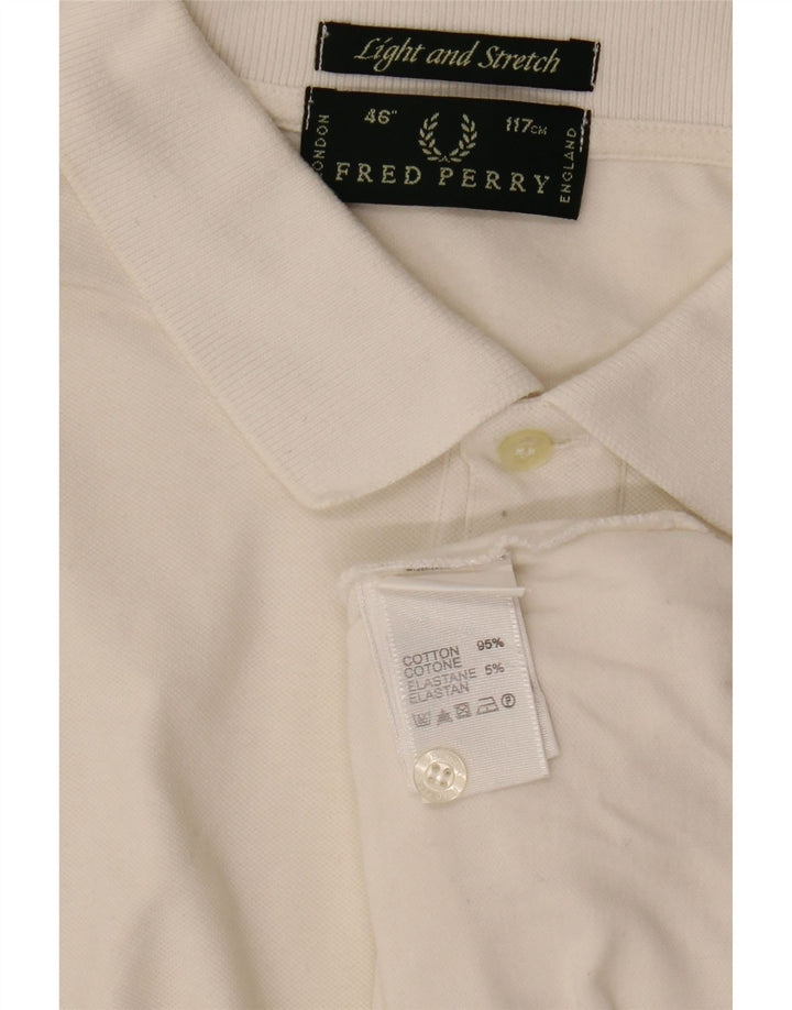Fred Perry Polo léger et extensible pour homme en coton blanc cassé