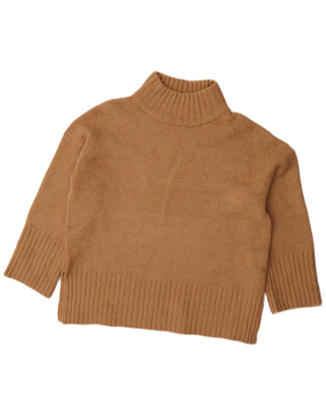 Topshop Pull surdimensionné à col roulé pour femme UK 12 Marron moyen