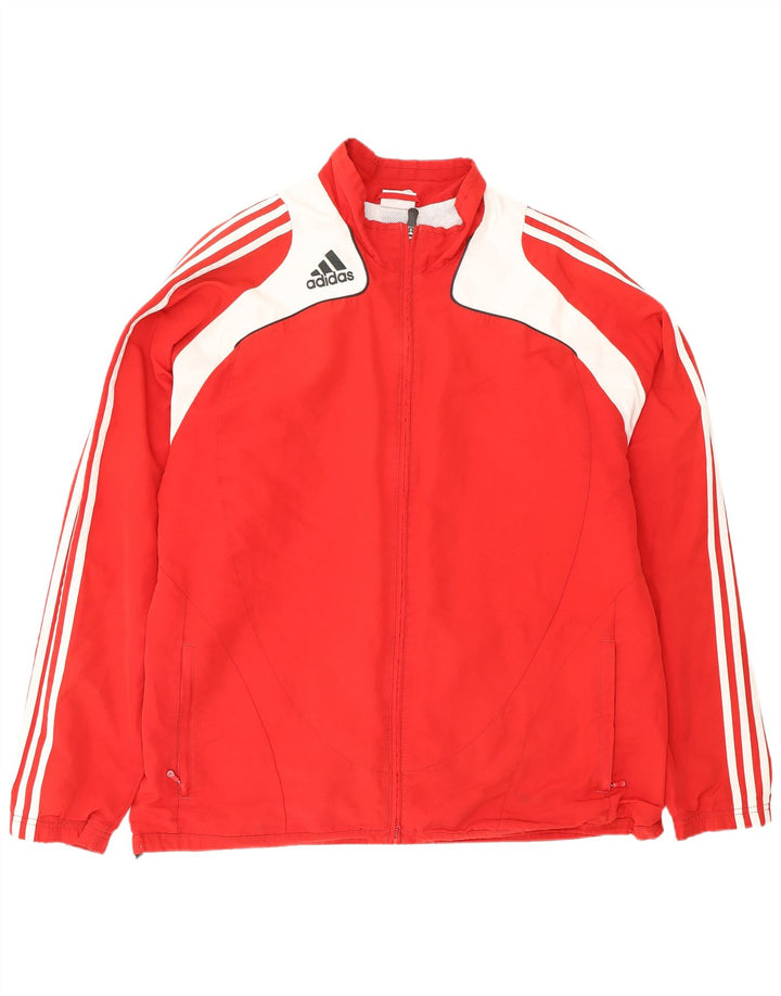 ADIDAS Veste de Pluie Homme UK 48/50 XL Rouge Colorblock Polyester