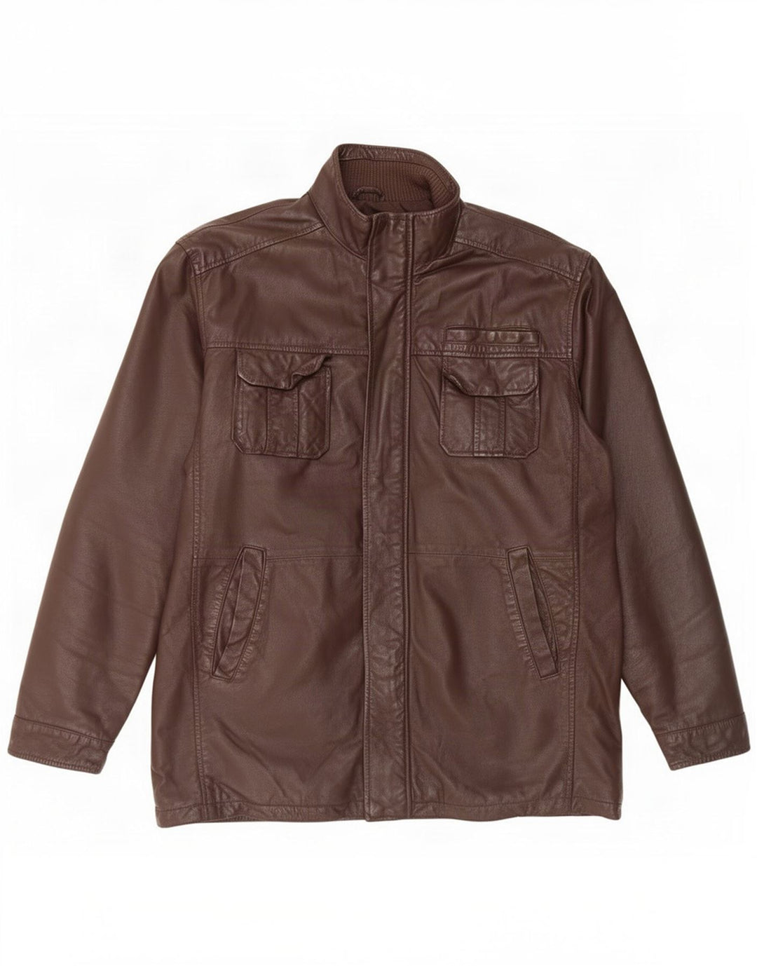 Daniel Hechter Veste en cuir pour homme UK 40 Large Marron