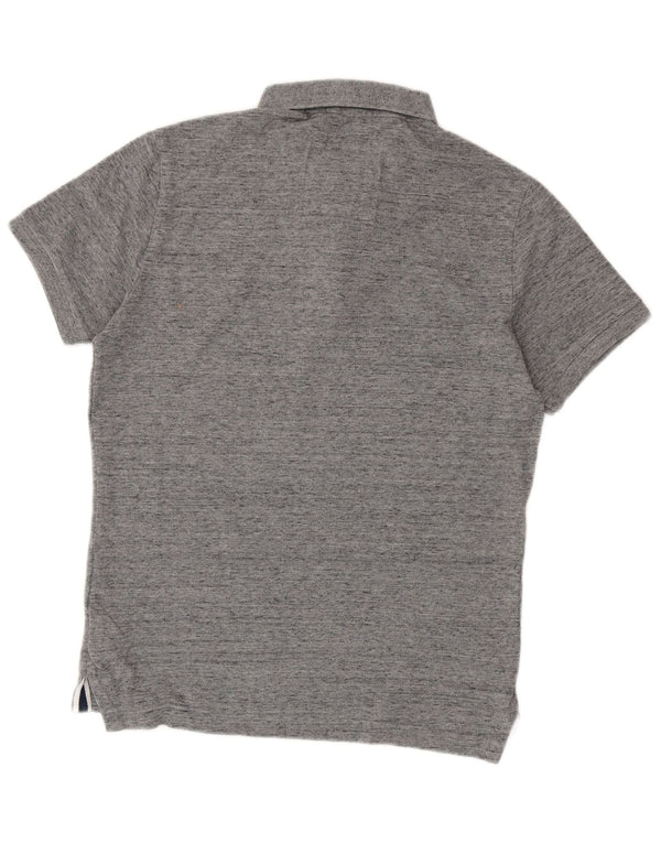 Superdry Polo Homme Gris Moyen Moucheté Coton