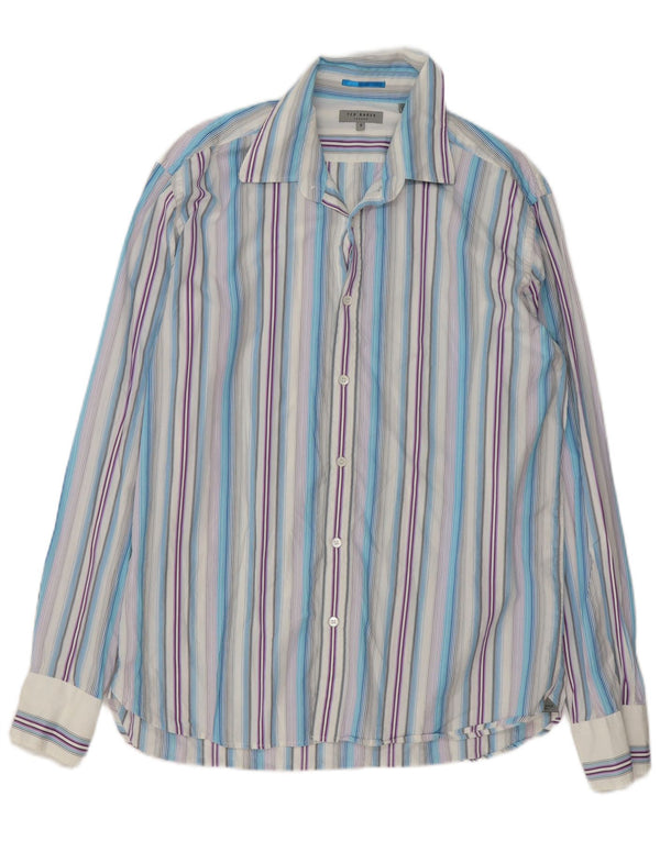 Ted Baker Chemise Homme Taille 5 XL Coton Rayé Multicolore