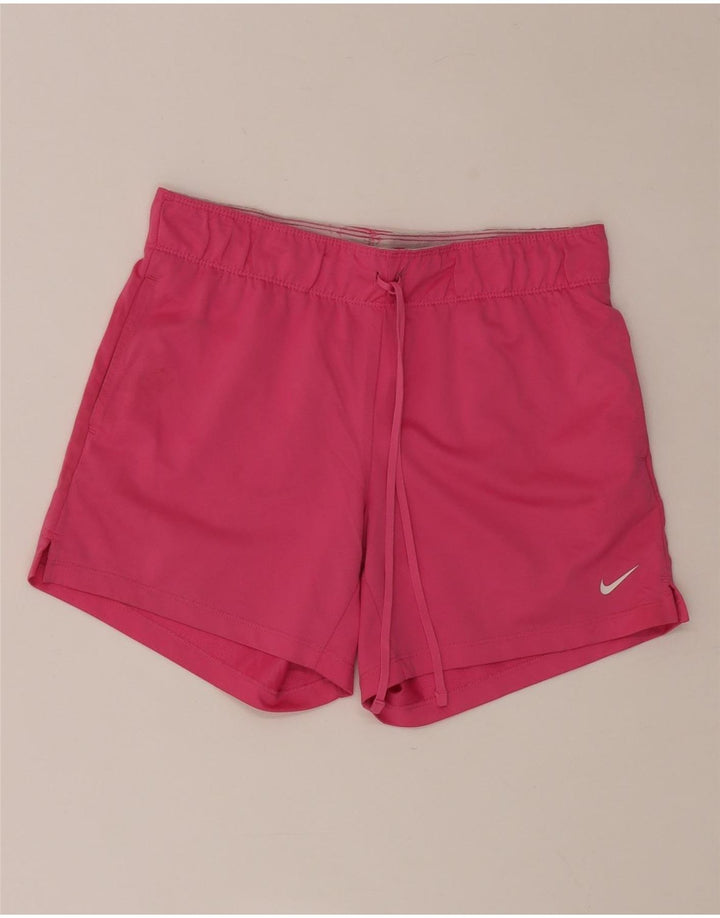 NIKE Short de sport Dri Fit pour femme UK 4 XS Rose Polyester