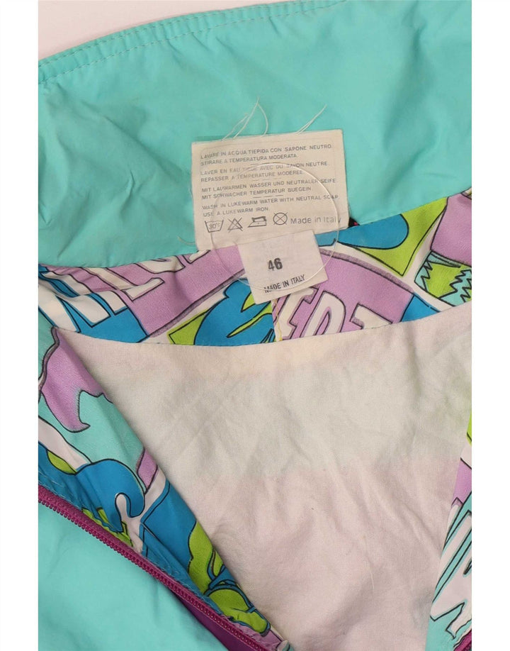 Sorry Veste Anorak Graphique Femme IT 46 Large Multicolore Rétro