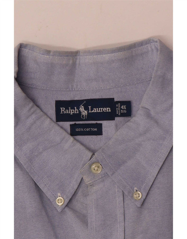 Ralph Lauren Chemise homme grande taille 4XL en coton bleu