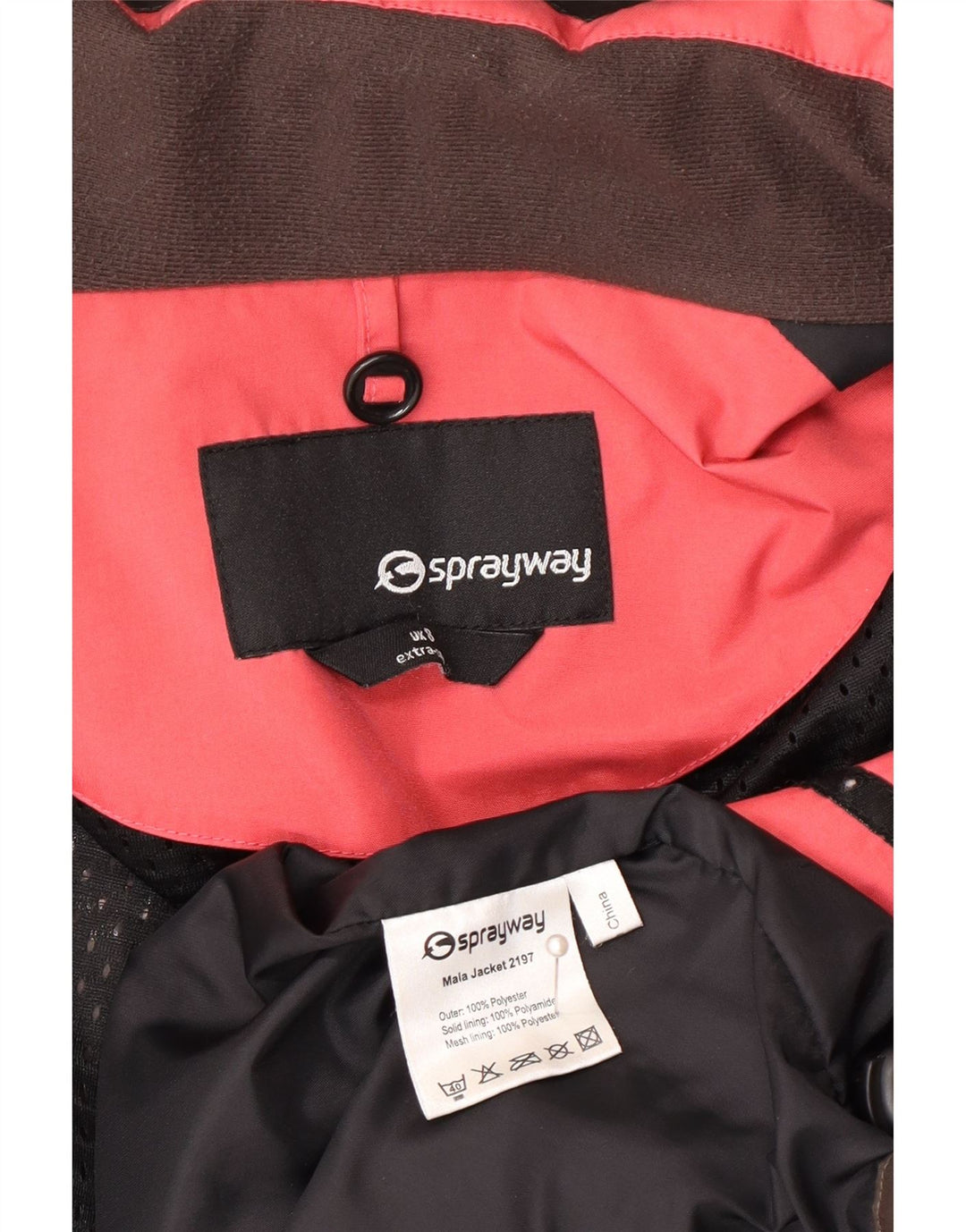 Sprayway Veste de pluie surdimensionnée à capuche pour femme UK 8 Small Marron Polyester