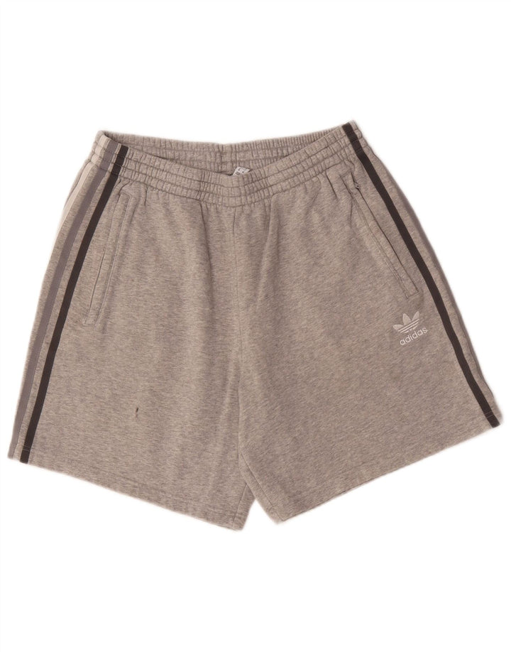 Adidas Short de sport pour homme en coton moucheté gris moyen