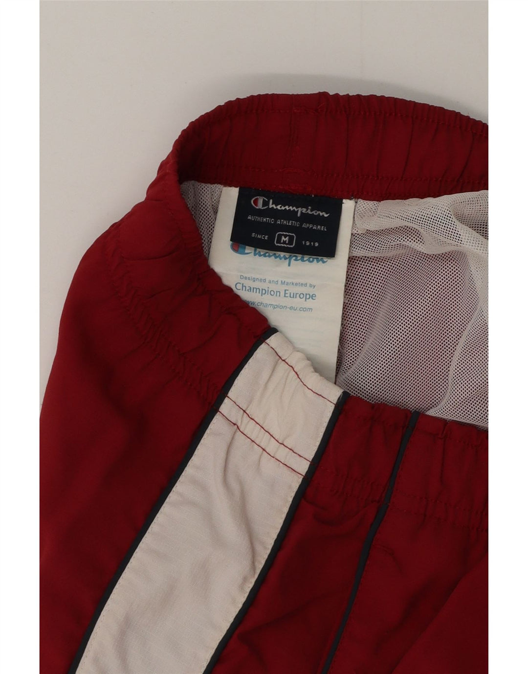 Champion Short de bain pour homme en polyester color block bordeaux moyen