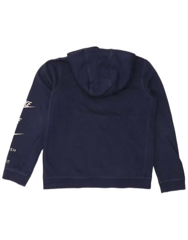 Nike Pull à capuche graphique coupe régulière pour garçon 13-14 ans XL Bleu marine Coton