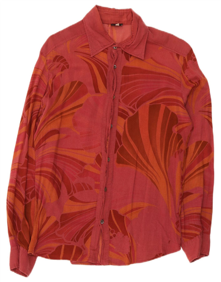 Dolce & Gabbana Chemise Homme IT 48 Rouge Moyen Floral