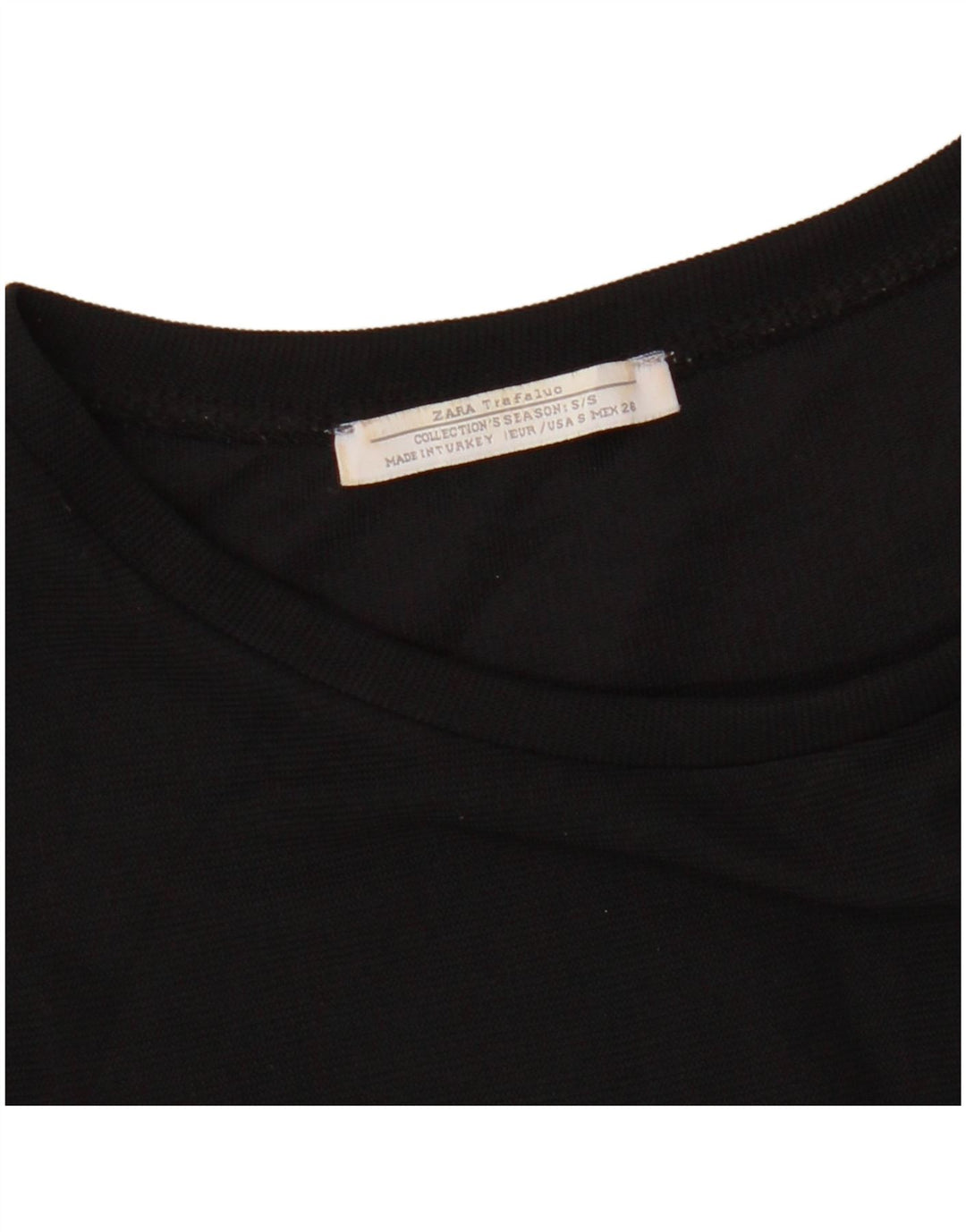 ZARA Femme Trafaluc Robe à épaules dénudées UK 8 Small Noir