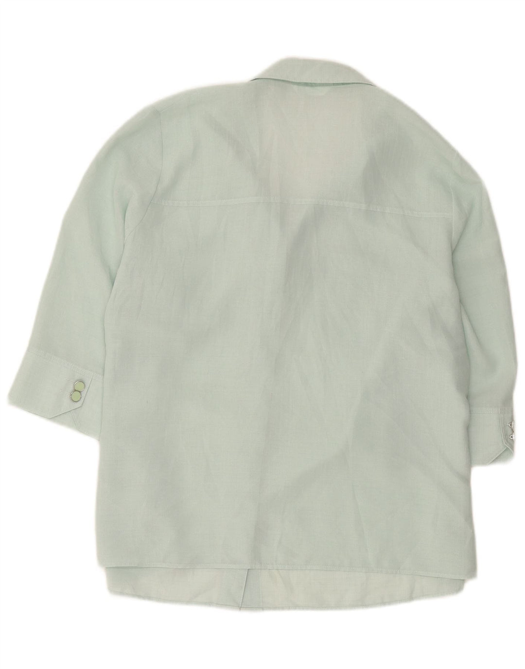 Marks & Spencer Chemise à manches courtes pour femme UK 20 2XL Vert Polyester