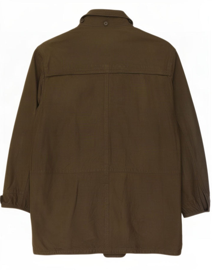 Manteau en cuir homme vintage IT 48 Kaki moyen