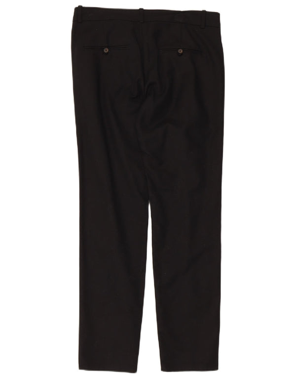 Zara Pantalon Chino Droit Femme EU 36 XS W26 L27 Noir