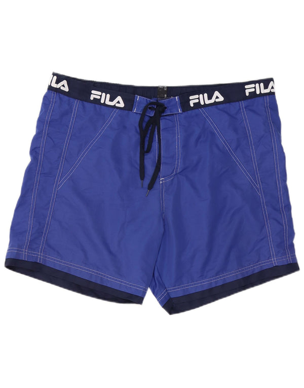 Fila Short de bain graphique homme 2XL bleu polyester