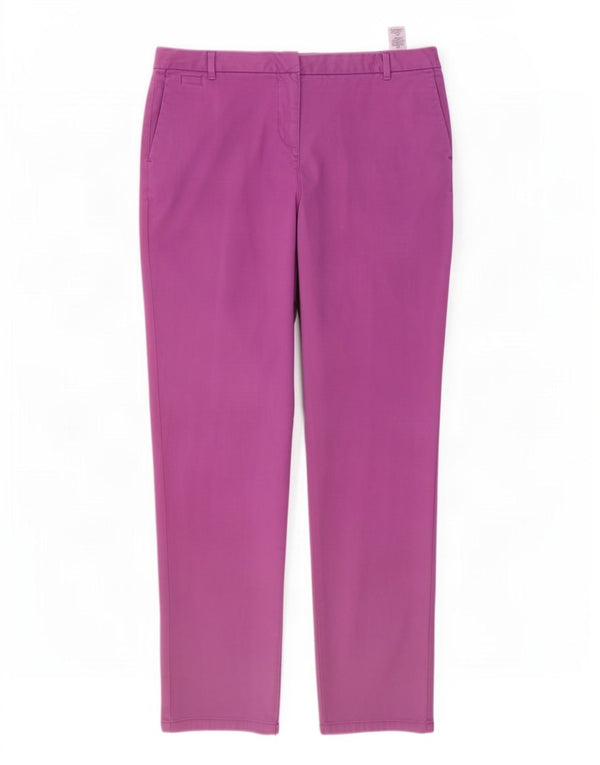 Marks & Spencer Pantalon chino droit pour femme UK 14 Large W34 L30 Violet