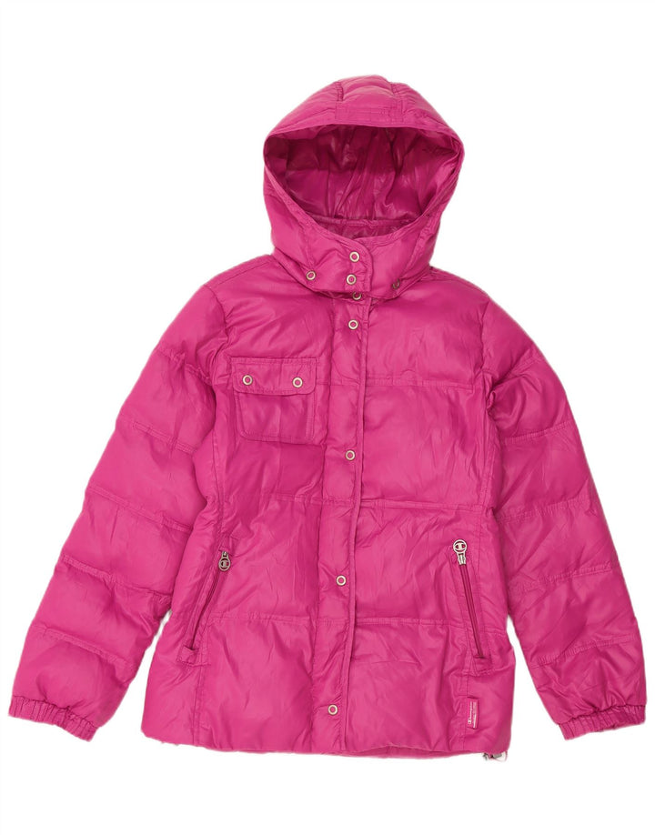 Champion Veste matelassée à capuche fille 11-12 ans Rose Polyester