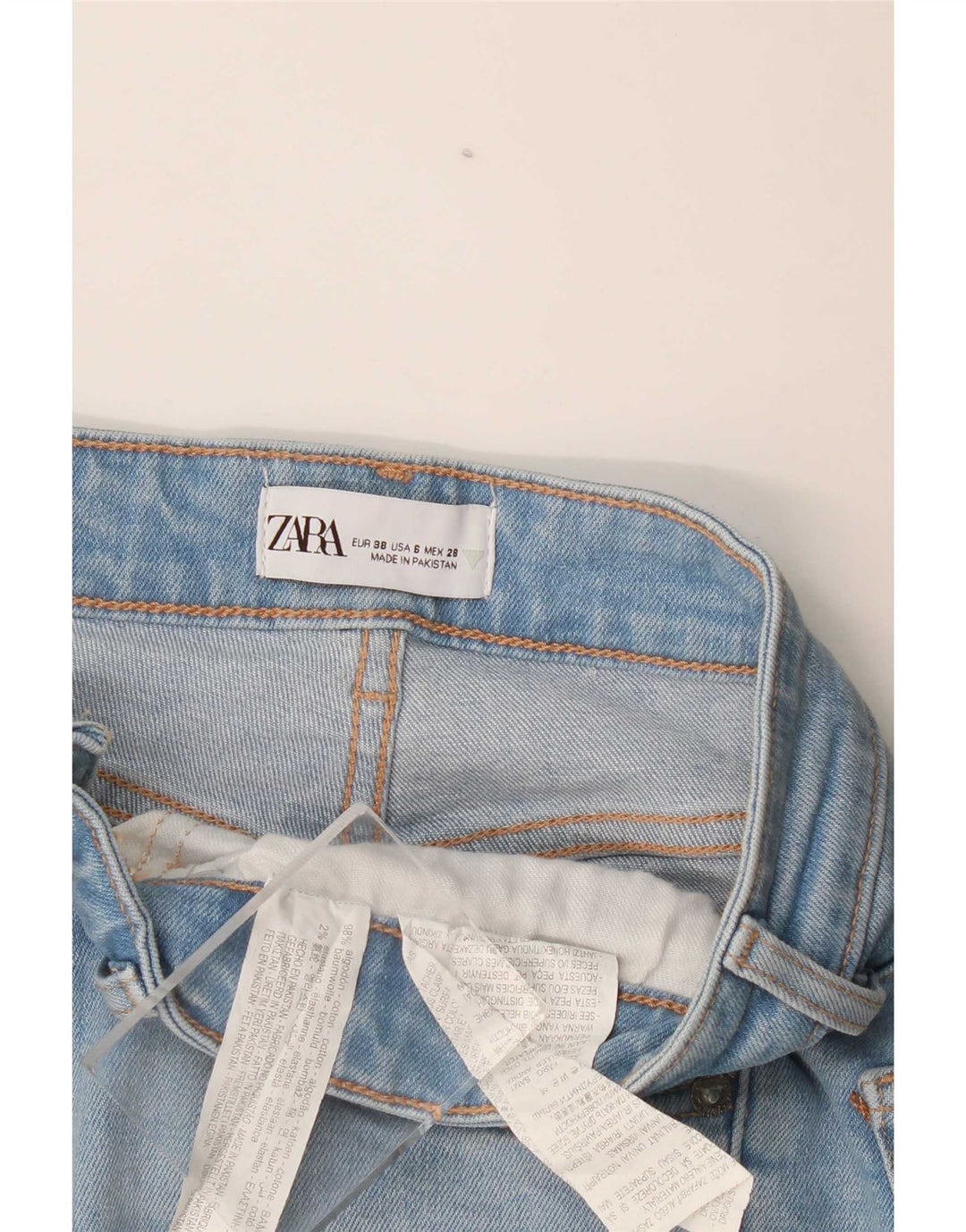 Zara Jean Bootcut Femme EU 38 Petit W28 L27 Bleu