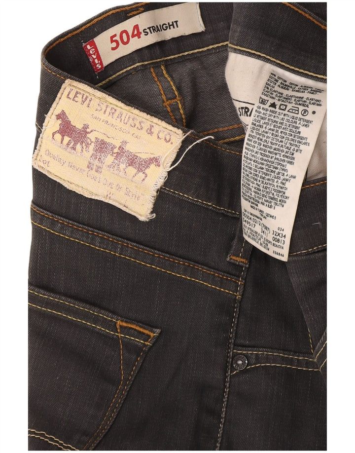 Levi's Jean Droit 504 Homme W32 L34 Gris Coton