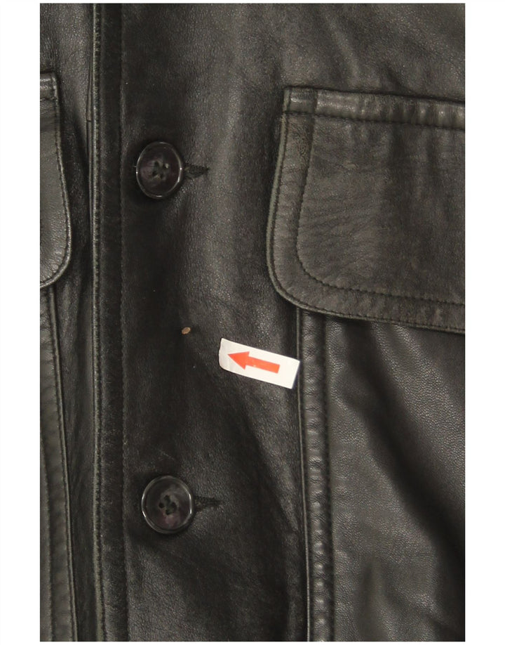 Marco Baldassari Veste en cuir pour femme UK 20 2XL Noir